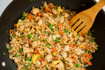 Arroz con pollo frito