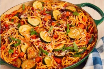 Espaguetis con vegetales