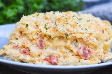 Espaguetis de pollo con queso