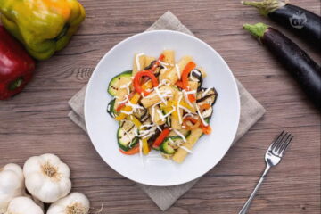 Pasta con verduras a la parrilla