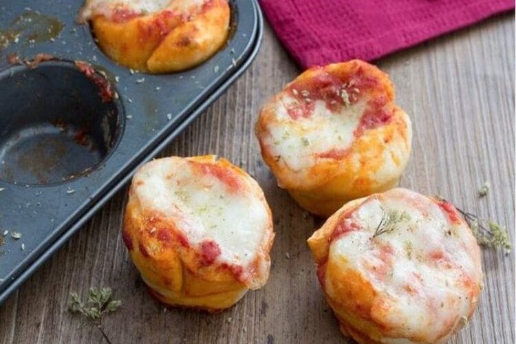 recetas muffins de pizza