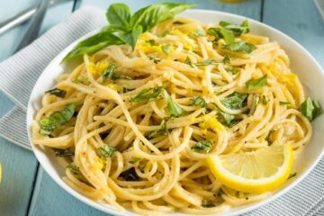 Pasta con crema de limón