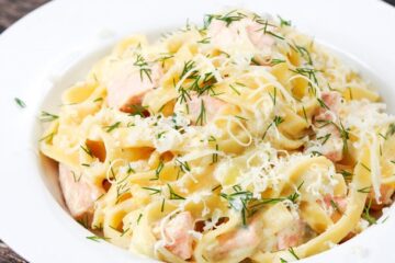 Pasta con salmón