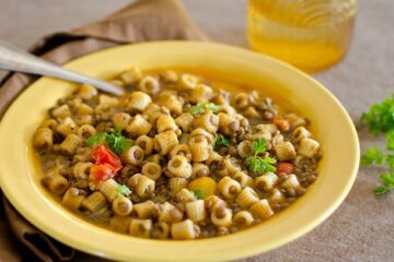 Pasta y lentejas